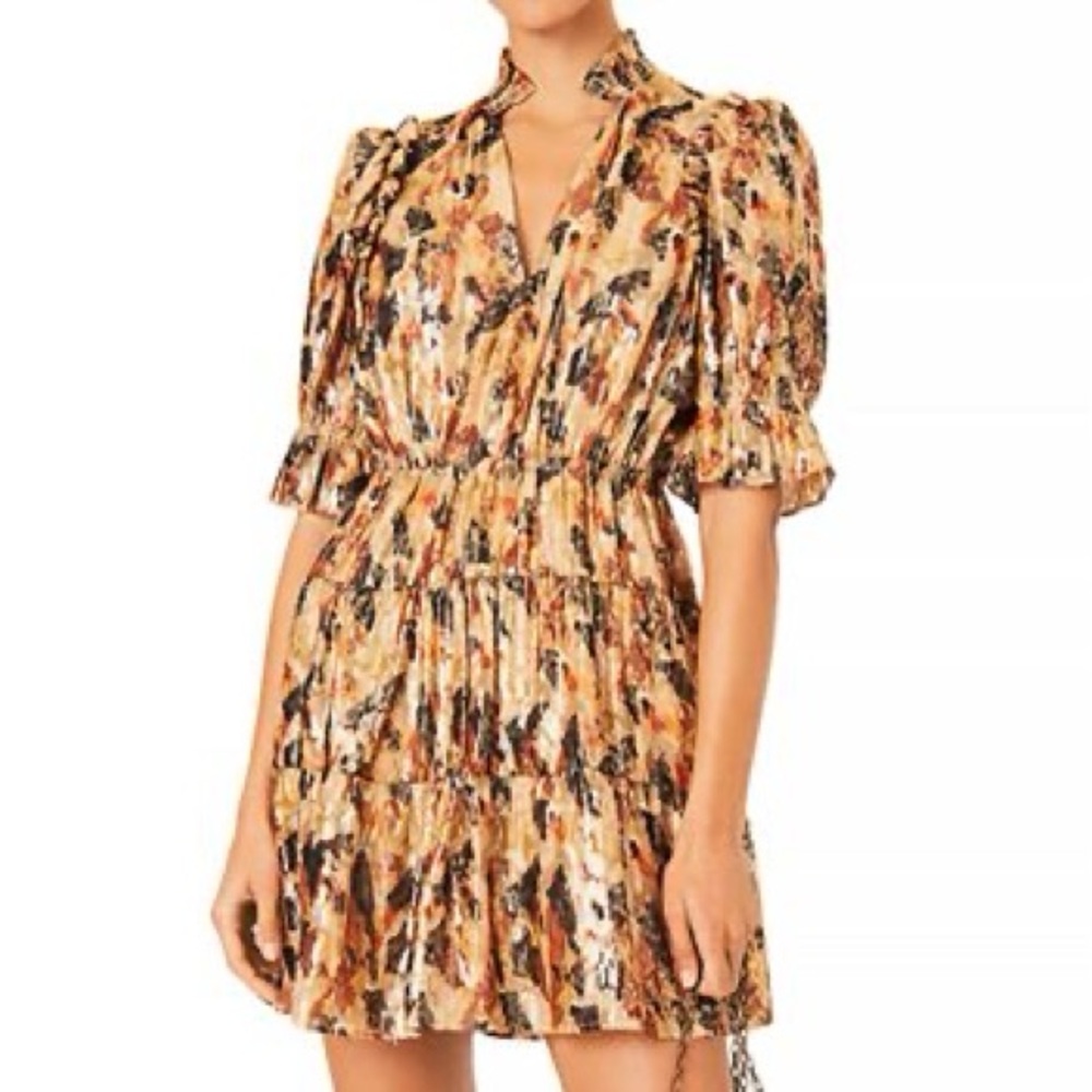 BA&SH Gold Party Dress